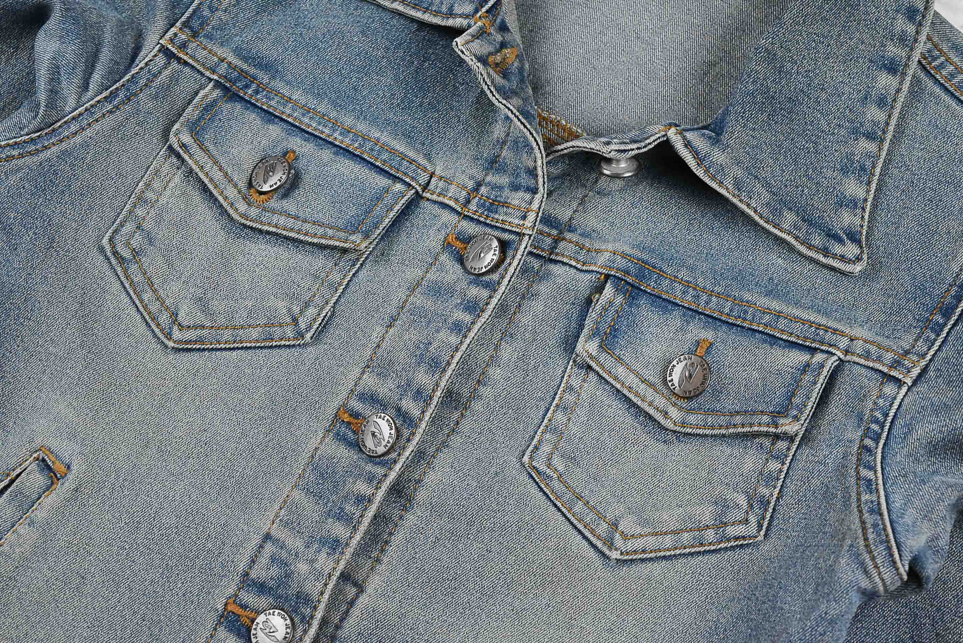 "เสื้อเด็ก" JEANS อกจริง 30 ไซส์ 120 เสื้อแจ็คเก็ตยีนส์ แขนยาว เด็กหญิงชาย ผ้ายืด เนื้อผ้านุ่มใส่สบาย มีกระเป๋าข้าง