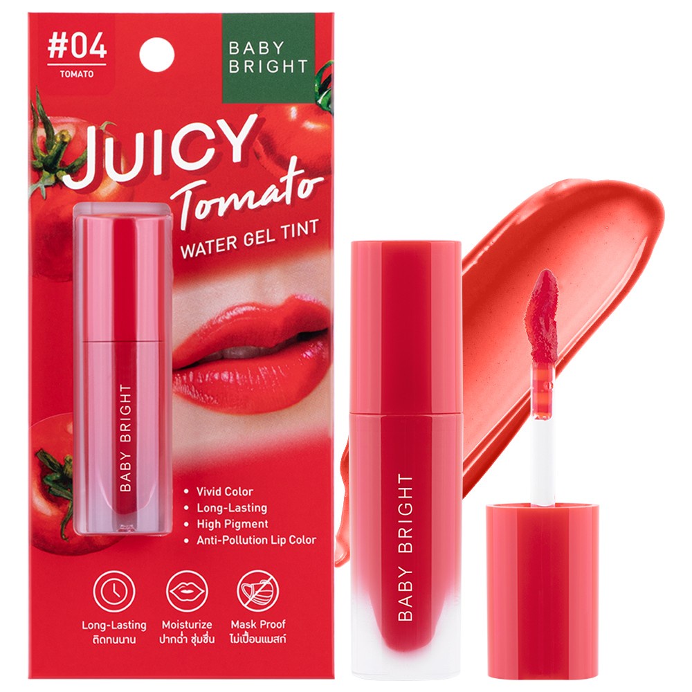 Baby Bright Juicy Tomato Water Gel Tint 2.5g ลิปทิ้นท์ ลิปมะเขือเทศ เบบี้ไบร์ท