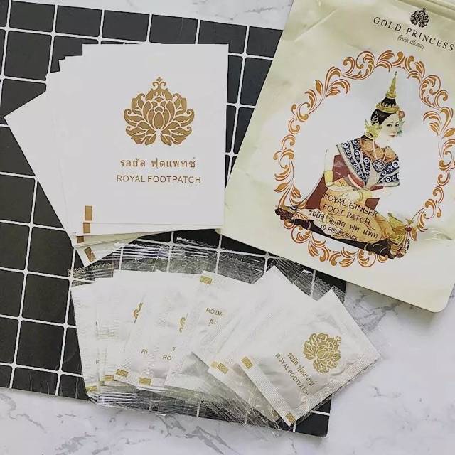 Gold Princess Foot Patch แผ่นแปะเท้า นางรำ (10 แผ่น/ซอง)