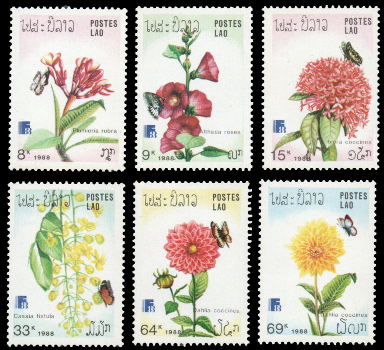 1988 International Stamp Exhibition "Finlandia '88" - Helsinki, Finland - Butterflies and Flowers