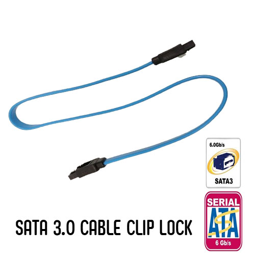 Cable Harddisk SATA 3.0 คลิบLOCKหัวตรง 39CM CA-HD-GO-A1503-2