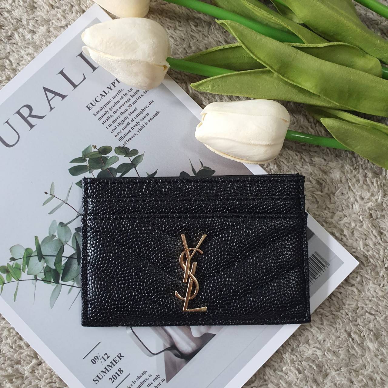 กระเป๋าใส่บัตรแบรนด์เนมYSL พรีเมี่ยมกิ๊ฟ สีดำ YSL Premium gift