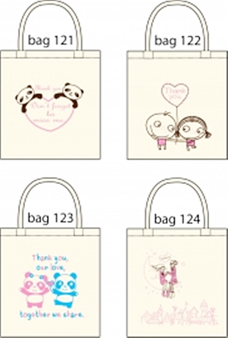 ถุงผ้าดิบ ลดโลกร้อน ม้วนผูกโบว์ พร้อมป้ายชื่อ 24 X 26 ซม ราคา 30,28 X 32 ราคา 35