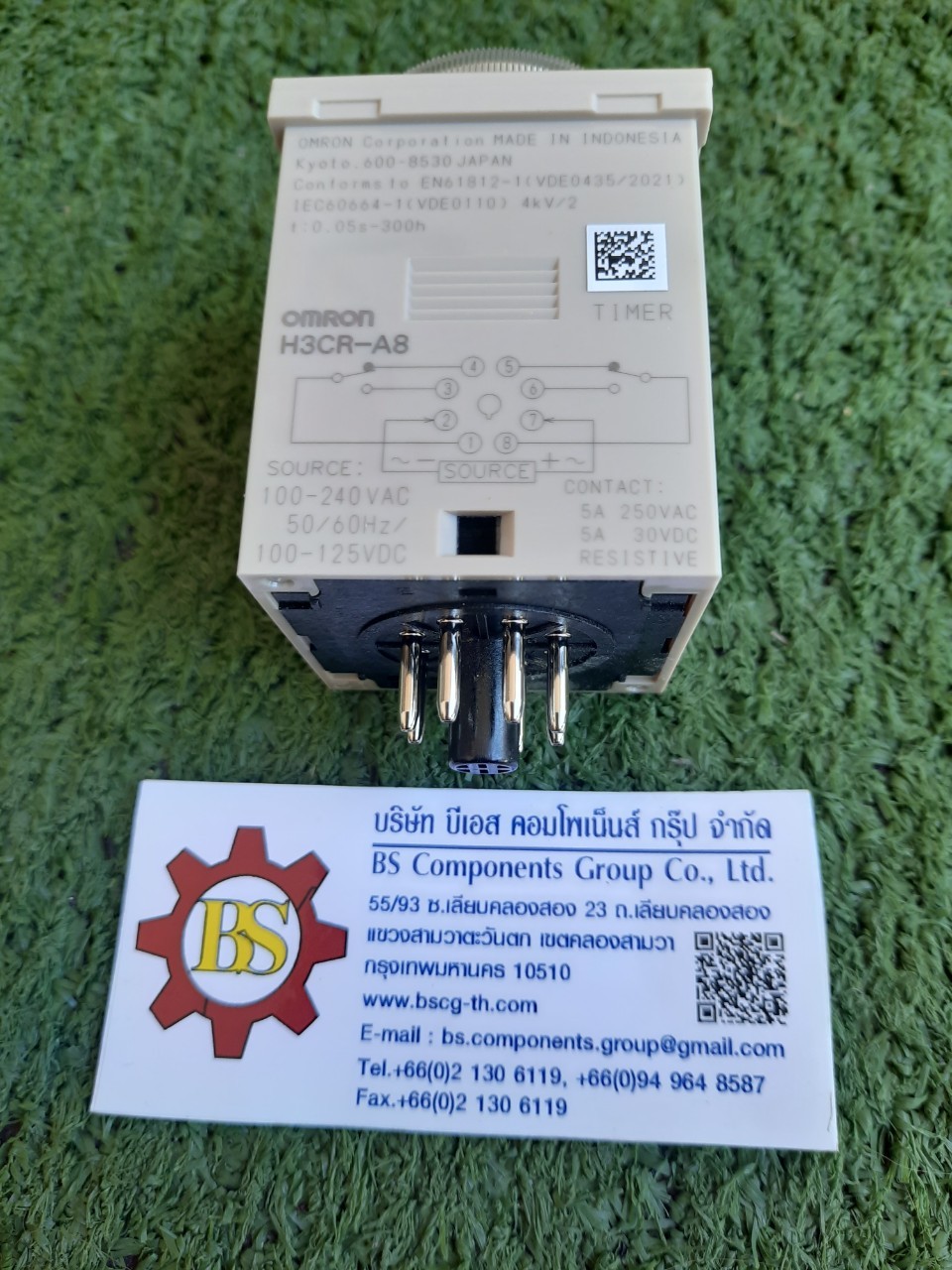 OMRON : ไทเมอร์ H3CR-A8 100-240Vac