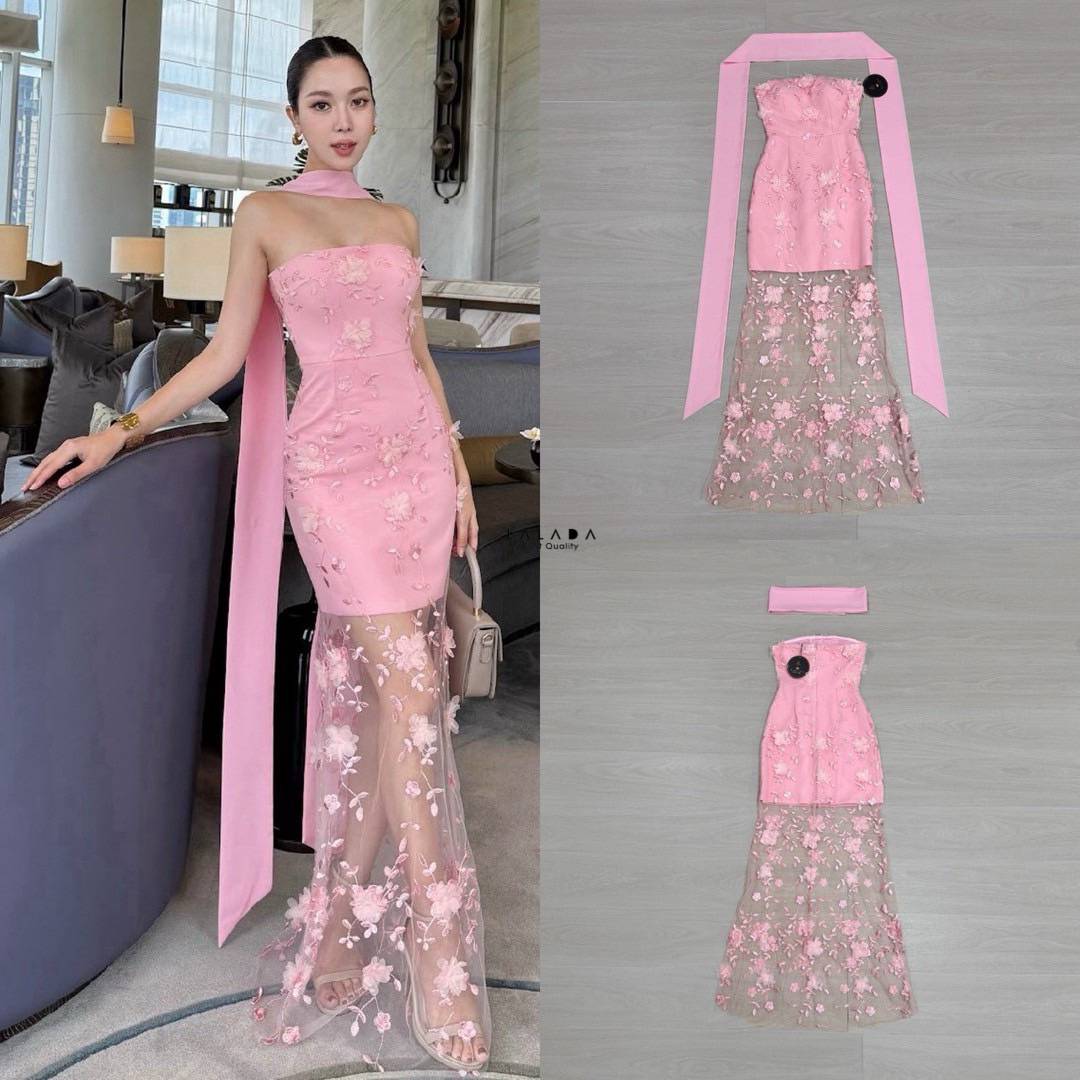 เดรสออกงานพร้อมส่งค่ะ ดีเทลเกาะอกผ้า2 ชั้นตัวในเป็นเกาะอก ด้านนอกแต่งผ้าลูกไม้ 3d สวยหรูแบบไม่ซ้ำใครงานซิปหลัง+ โชคเกอร์ที่คอ อกเสริมฟองน้ำ ตัดเย็บอย่างดีค่ะ#ชุดถ่ายรูป#งานตามหา#งานป้าย #ชุดงานแต่ง #ชุดออกงาน #ชุดไปงาน#เดรสชมพู#ชุดไปทะเล #ชุดออกงาน