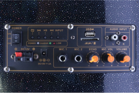 ลำโพงช่วยสอน MUSIC DJ. รุ่น M-M16E มีไมล์ไร้สาย SKU-01883