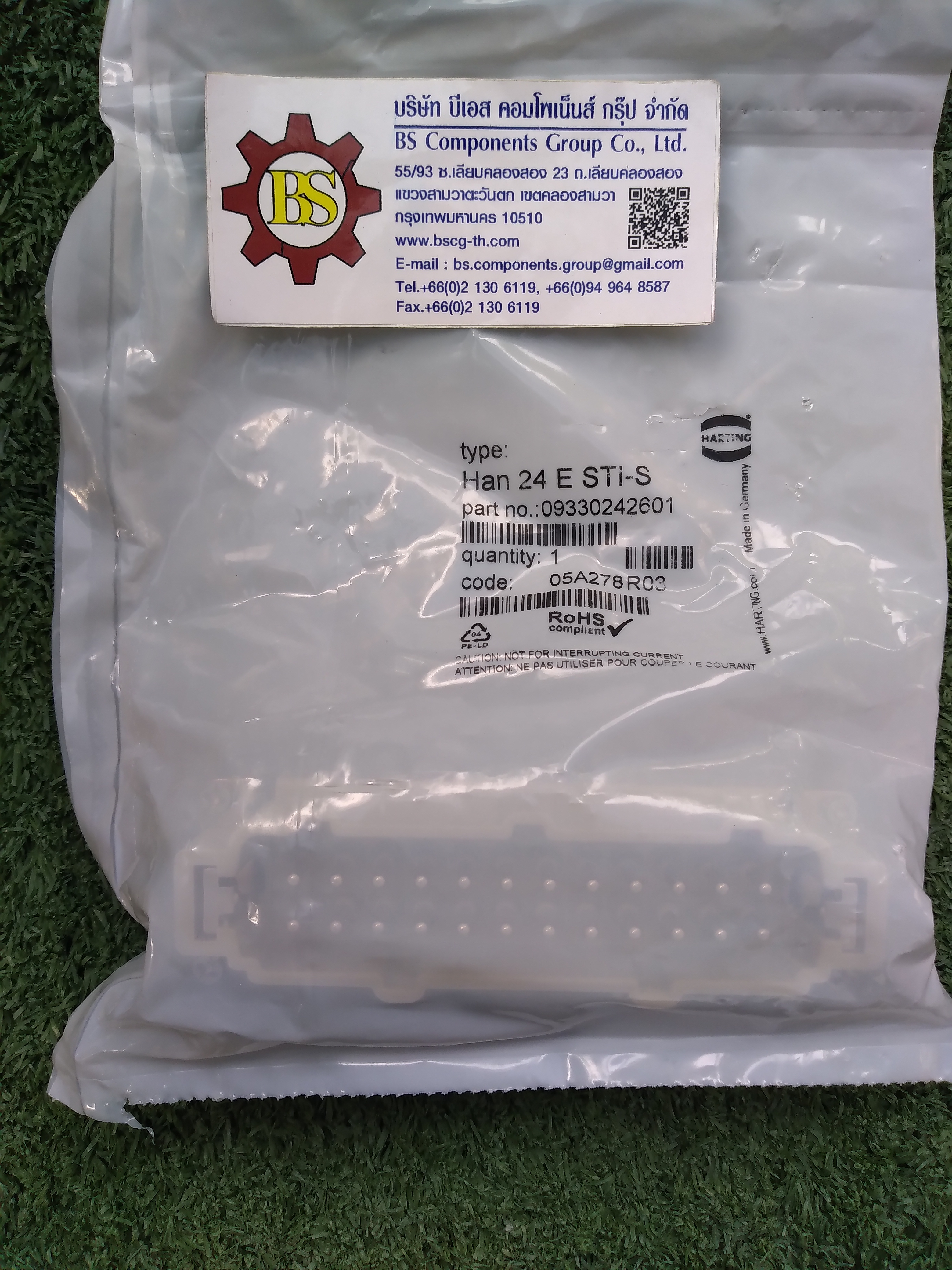 HARTING : Han 24E : MALE INSERT 24P+PE