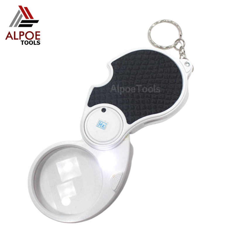 เลนท์ขยายพับได้ มีไฟ แบบพวงกุญแจ รหัส No.6901 ทรงรูปมะม่วง