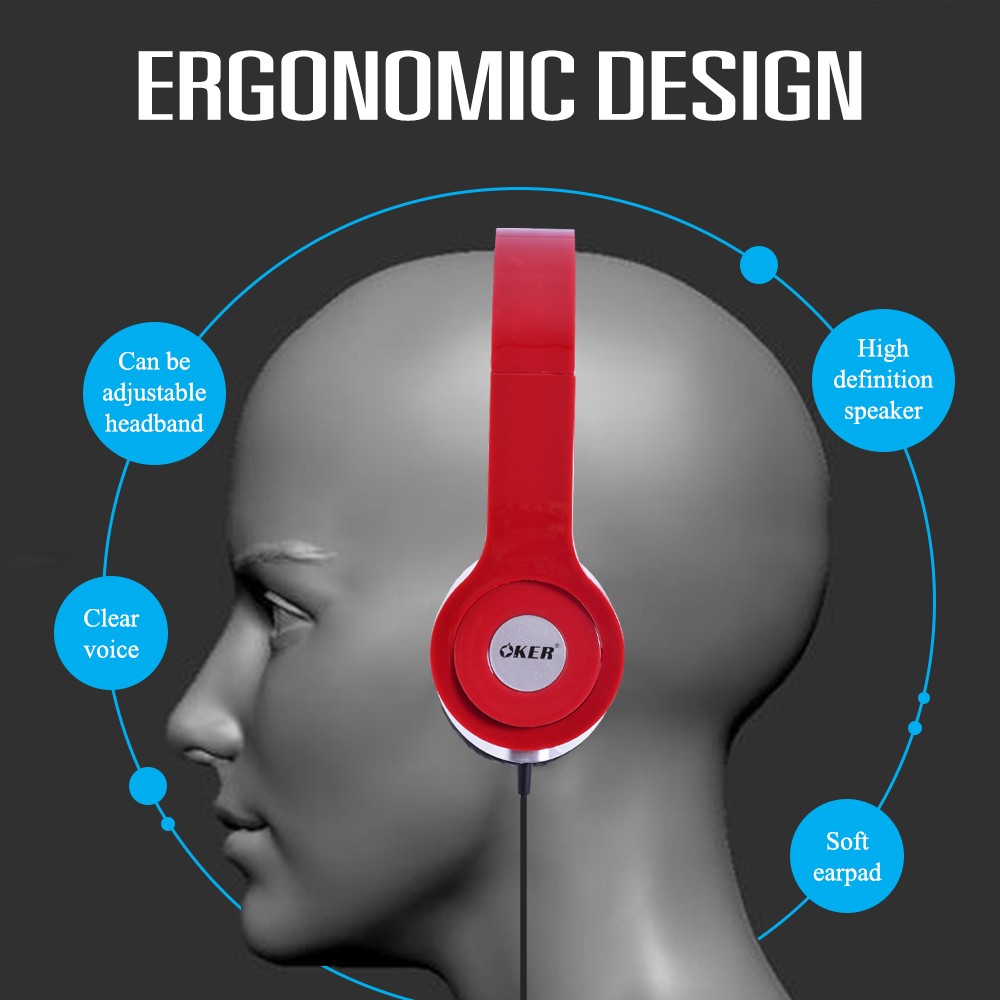 OKER SM-350 OKER หูฟังพร้อมไมค์ SMALLTALK 3.5 มม HP-HM-OK-350XX