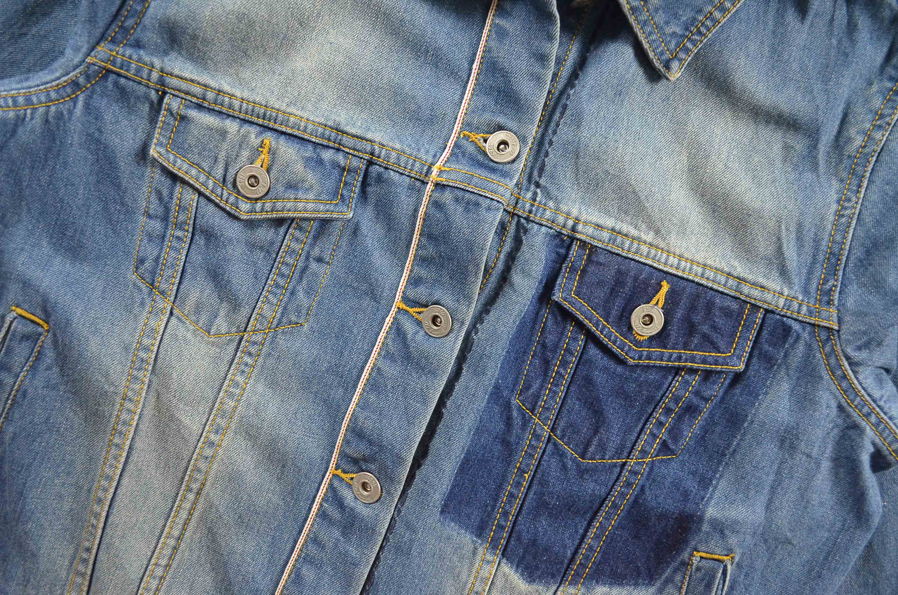 AS KNOW AS DE BASE อกจริง42' (XL) เสื้อแจ็คเก็ตยีนส์ เสื้อยีนส์แขนยาวหญิงชาย ผ้านุ่มใส่สบายสภาพสวย