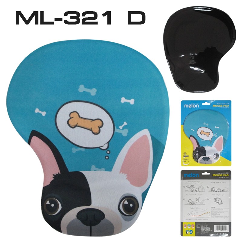 ML321 MELON MOUSEPAD GEL แผ่นรอเม้าส์เจลรองข้อมือ MP-ML-GT-321xx