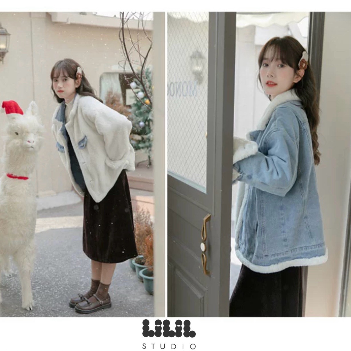 เสื้อแจ็คเก็ตยีนส์ด้านในขนนุ่มดีสุดอุ่นสุดใส่ได้2ด้านเก๋ๆ กระเป๋าข้างมืออุ่นด้วย พร้อมส่งเลยค่ะ