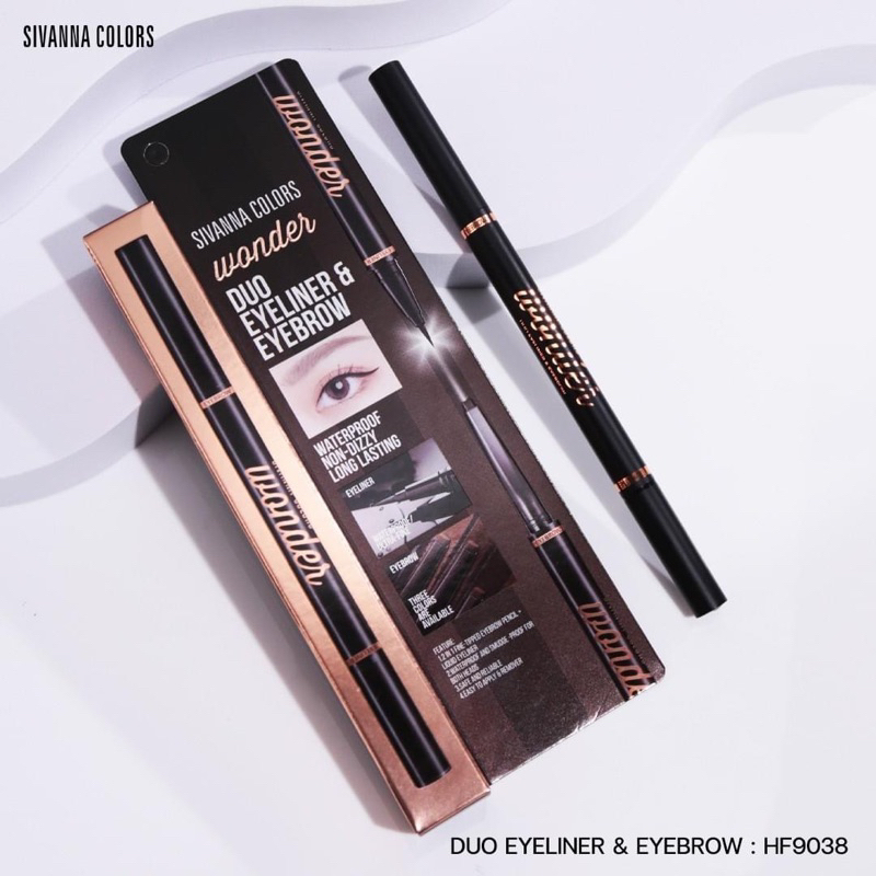 SIVANNA COLORS ✨ DUO EYELINEER&EYEBROW HF9038 ดูโอ้ เขียนคิ้ว พร้อม อายไลเนอร์