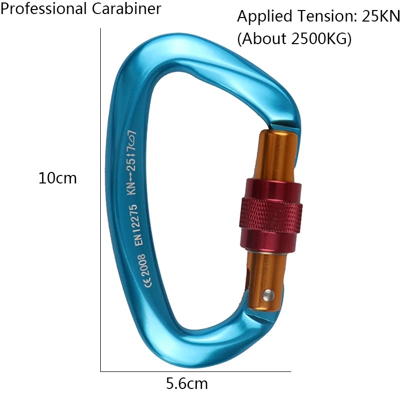 คาราบิเนอร์รูปทรงตัวดี ชนิดล็อคอัตโนมัติ Carabiner D Shape