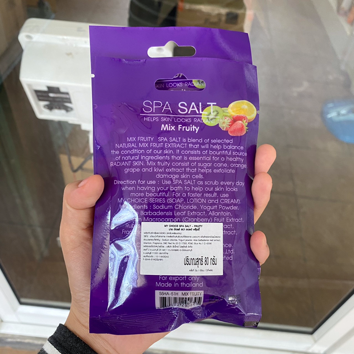 My Choice Spa Salt mix Fruity 80g เกลือสปาขัดผิว