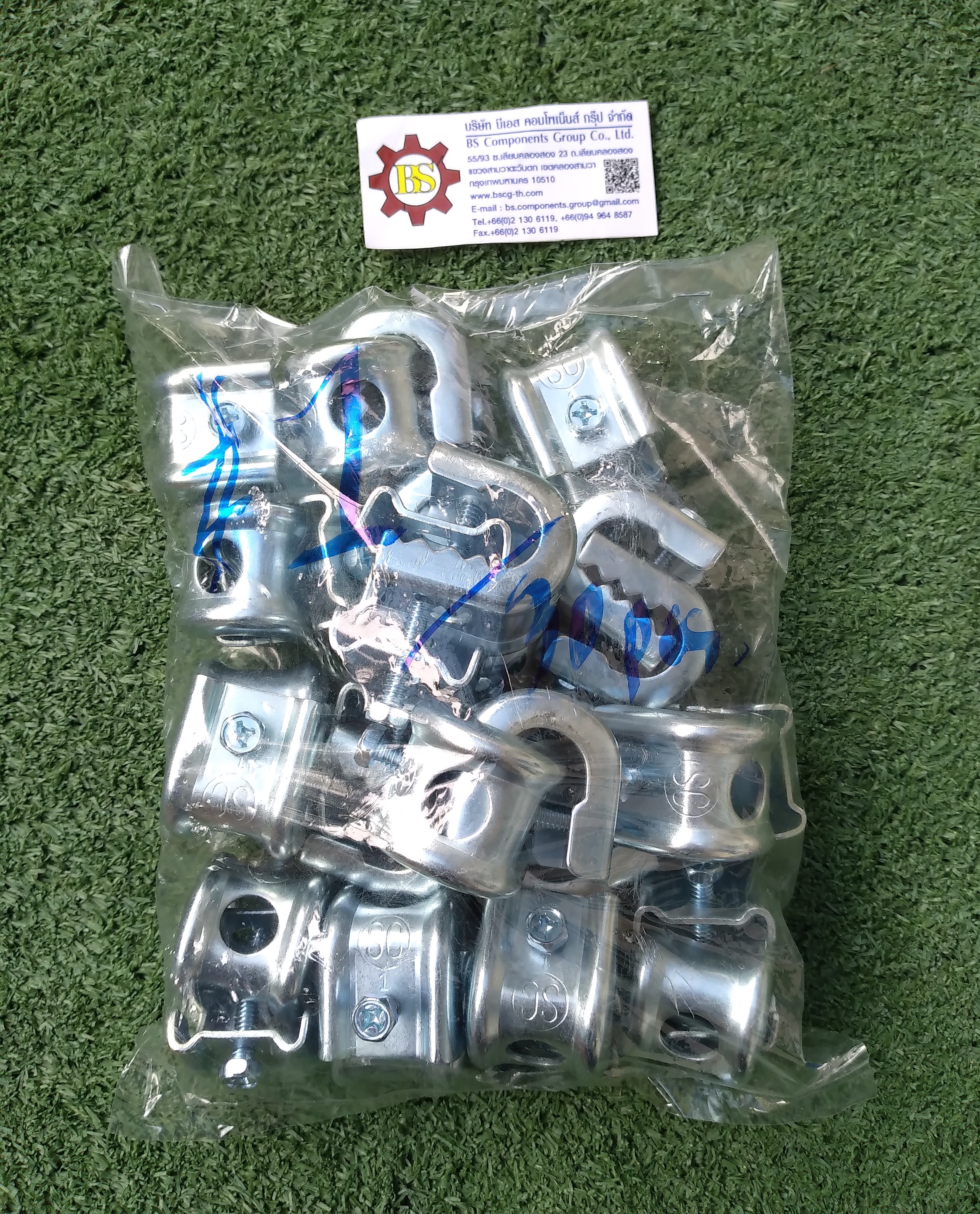 SC : แคล้มฟันจระเข้ เบอร์ 1 ชุบขาว (beam clamp) 14mm.