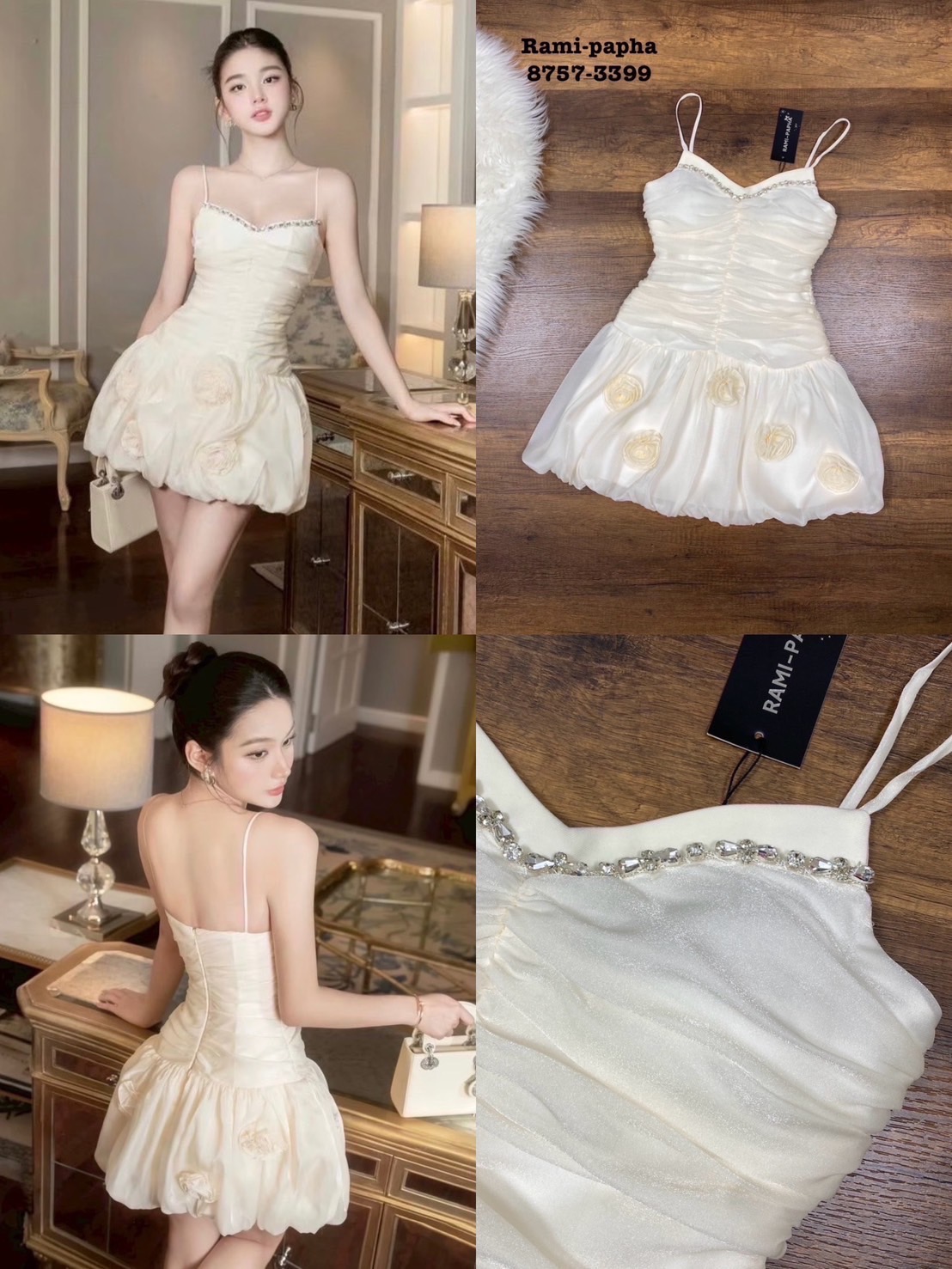 Label :: RAMI-PAPHA(รมิปภา) ชุดเดรส สไตล์สาวเวียด #เสื้อผ้าแฟชั่น #แฟชั่น #ชุดเซต #งานป้าย #รมิปภา #ramipapha