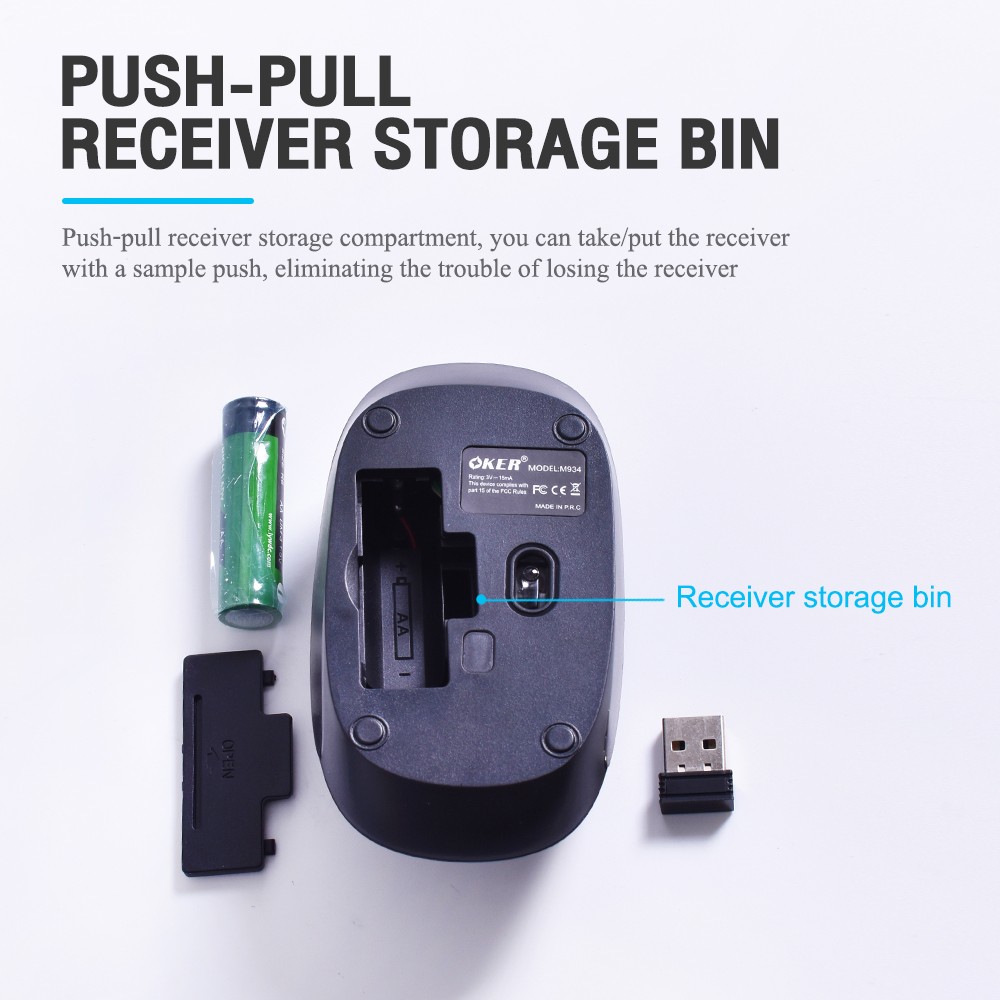 OKER M934 WIRELESS MOUSE 3200DPI เม้าท์ไร้สาย SKU-02954