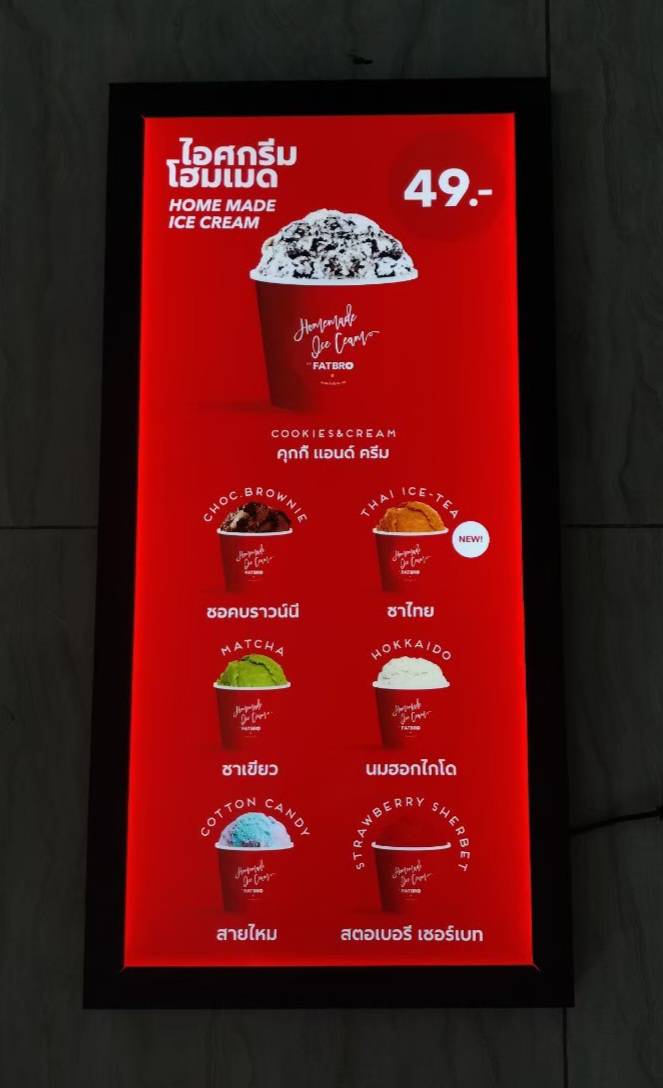 #ป้ายไฟสลิม #ป้ายเมนูบอร์ด