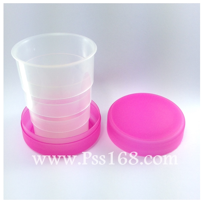 ถ้วยน้ำพับได้ คละสี แพ็คถุงแก้วติดโบว์ พร้อมป้ายชื่อ