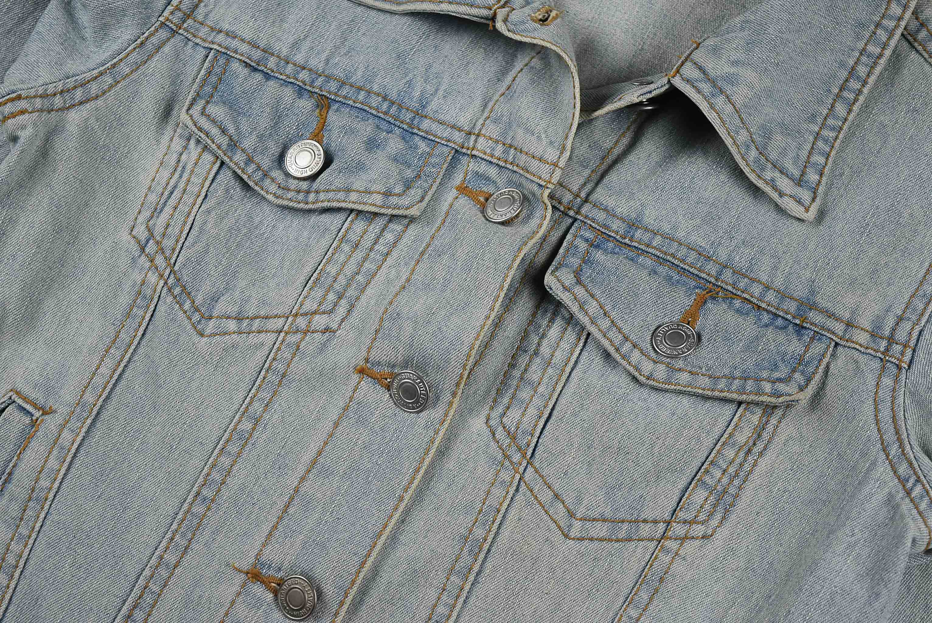 "เสื้อเด็ก" JEANS อกจริง 33 ไซส์ 140 เสื้อแจ็คเก็ตยีนส์ แขนยาว เด็กหญิงชาย สีซีด ทรงสวยใส่สบาย มีกระเป๋าข้าง ใส่คลุมกันแดด