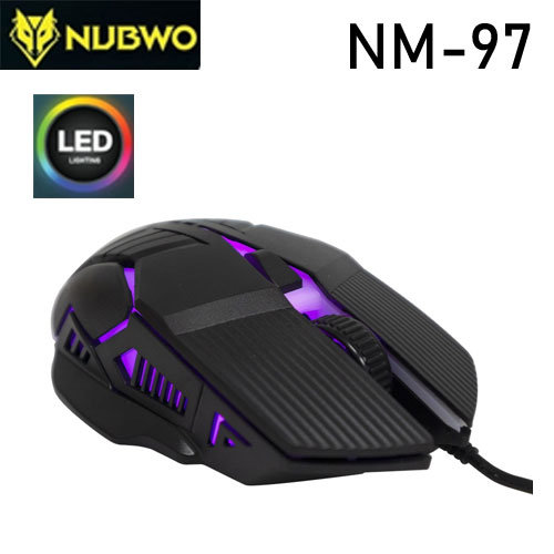 NM97 Nubwo Gaming Mouse เมาส์เกมมิ่ง ปรับ DPI ได้สูงสุด 3600 ไฟ7สี MO-NW-OU-097XX