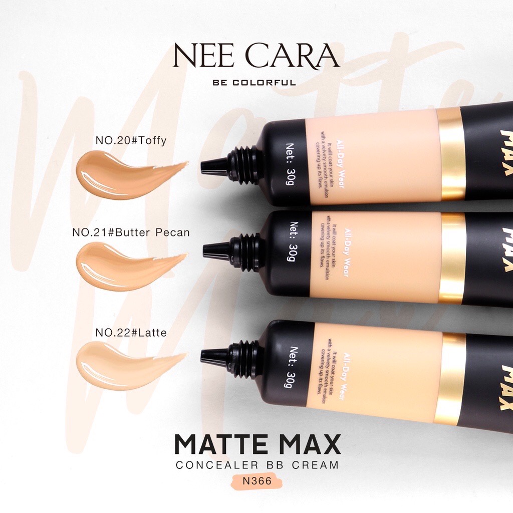 NEE CARA MATTE MAX CONCEALER BB CREAM N366 นีคารา คอนซีลเลอร์ บีบีครีม เนื้อแมทซ์