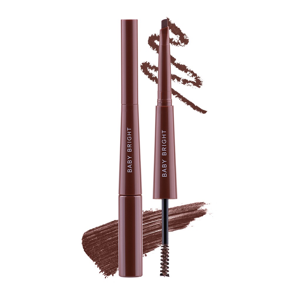 เบบี้ไบร์ท 2หัว ดินสอเขียนคิ้ว + มาสคาร่าคิ้ว Baby Bright Duo Brow Pencil & Mascara