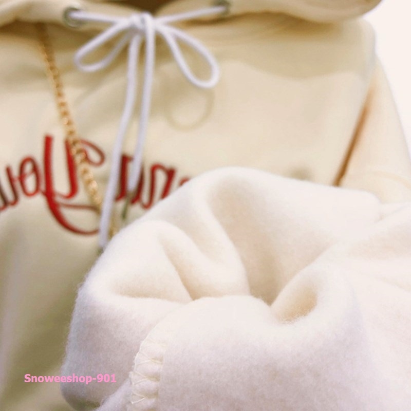 เสื้อฮู้ดกันหนาวบุขนหนาทรงเบสิคกระเป๋าคู่หนาเหมาะกับอุณหภูมิ 10 ถึง 20 องศา