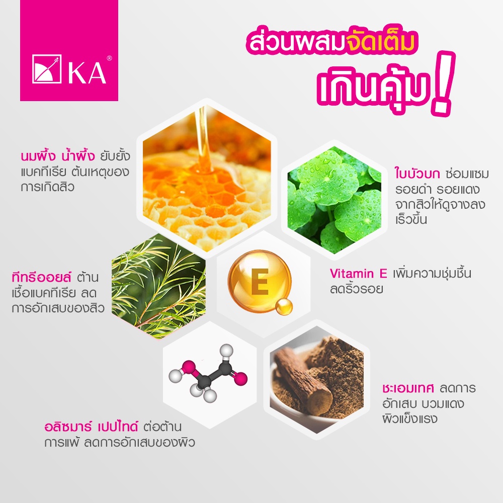 (ุ6ซอง/กล่อง) KA ROYAL JELLY ANTI ACNE GEL เค.เอ. รอยัล เจลลี่ แอคเน่ เจล เจลแต้มสิว นมผึ้ง