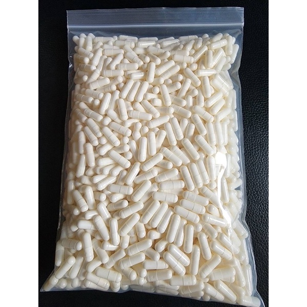 แคปซูลเปล่า สีขาว เบอร์1 (250mg) แพค1000เม็ด