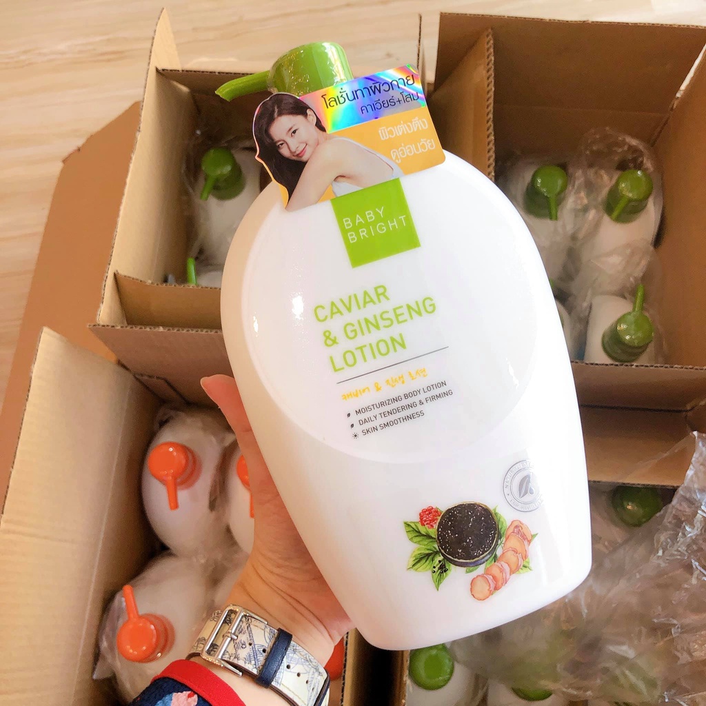 Baby Bright Body Lotion 750 ml. เบบี้ไบร์ท โลชั่นบำรุงผิวกาย ขวดใหญ่ 750 มิลลิลิตร (กลูต้า/คาเวียร์/นมแพะ/แซลมอน)
