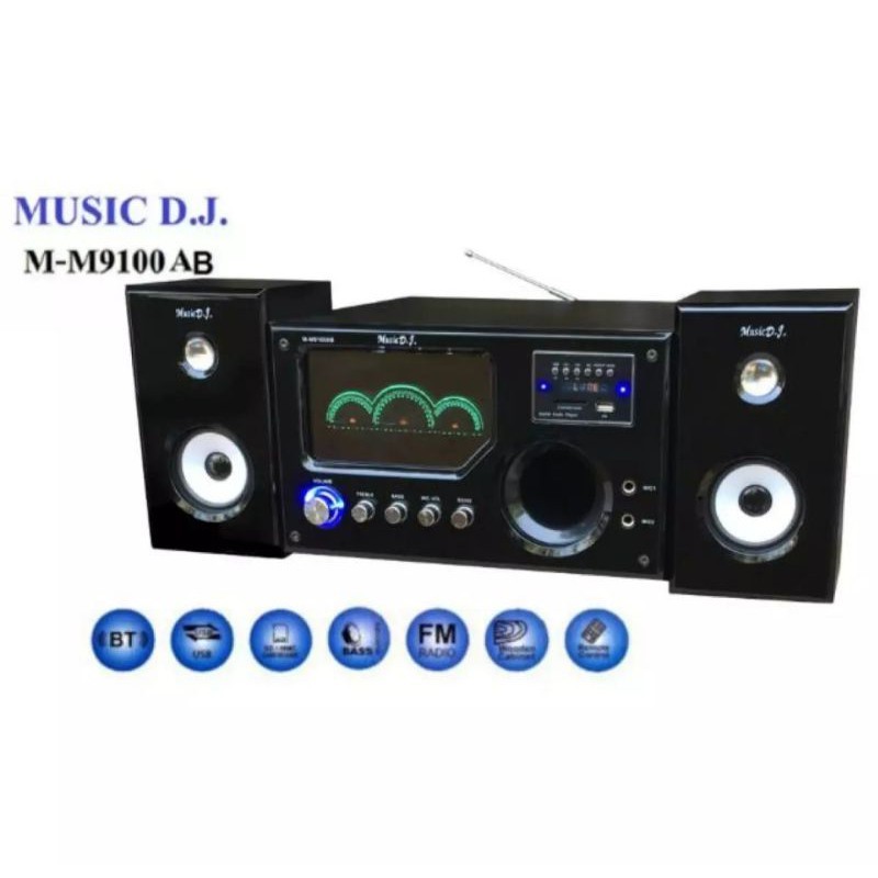 MM-9100-AB Speaker MUSIC D.J. BLUETOOTH FM/KA/MIC USB SP-MJ-21-910AB