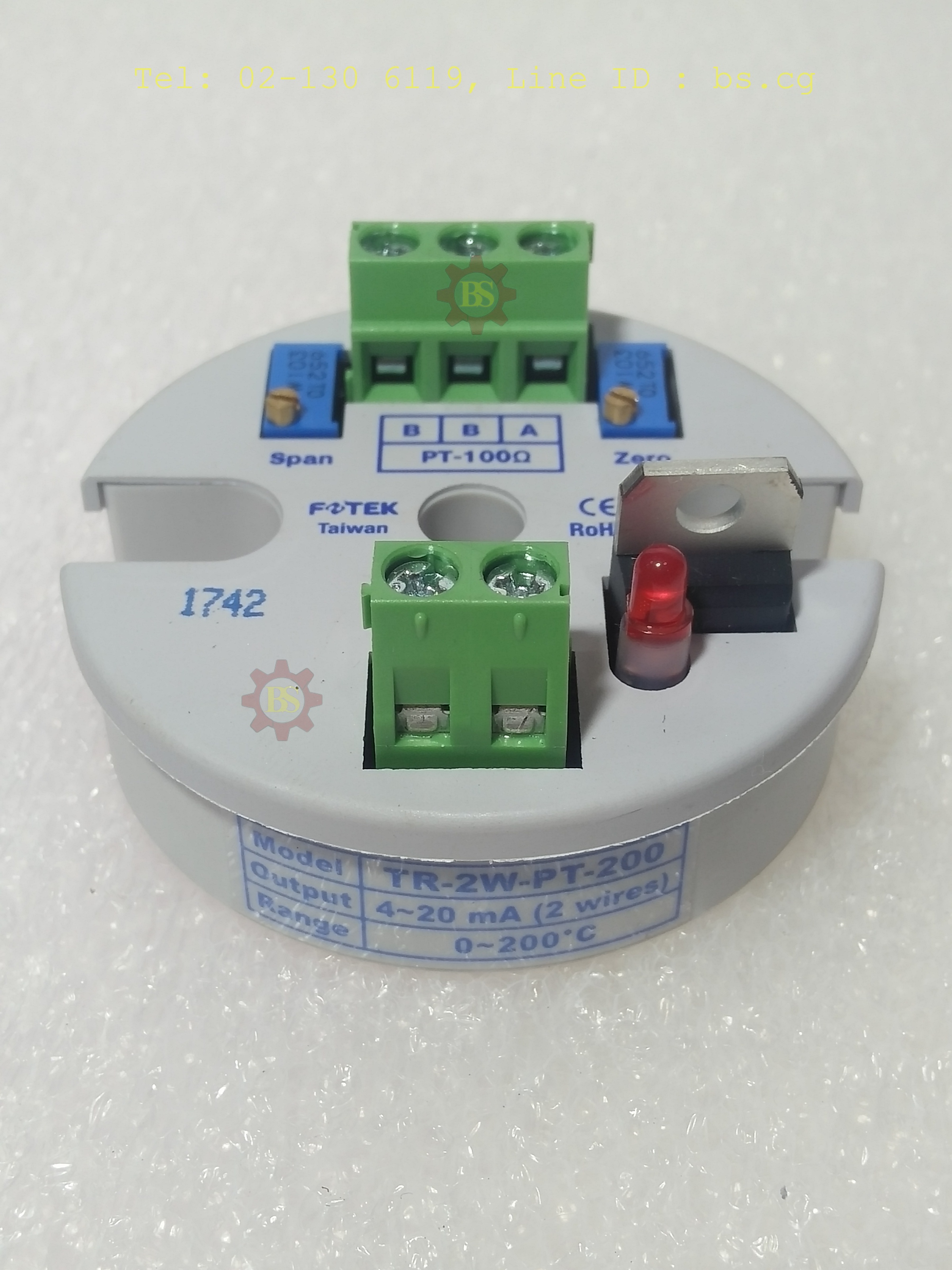 FOTEK : Range:PT-100,0200BC Output: 4-20 mA TR-2W-PT-200