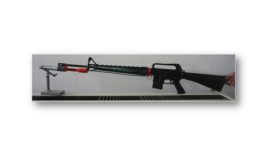 เครื่องยิงกระสุนยางติดแท่นดาบปลายปืนปลย. M-16และ ปลย.HK- 33 ชนิดฝึกยิง ของโครงการบางระจัน โดย พ.ต.ทรงพล เอี่ยมบุญฤทธิ์
