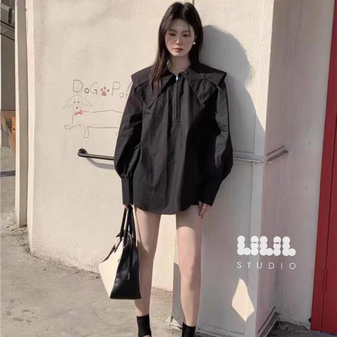 Girly Dress Shrit◾️ เสื้อเชิ้ตตัวยาว ปกสวยผ้าเกรดพรีเมียม ซิปหน้า โซคิ้วมากค่ะ