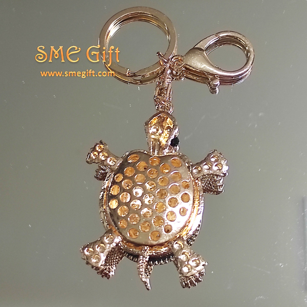 พวงกุญแจ เต่าประดับคริสตัล พร้อมกล่องของขวัญ Turtle Key-01 ชิ้น