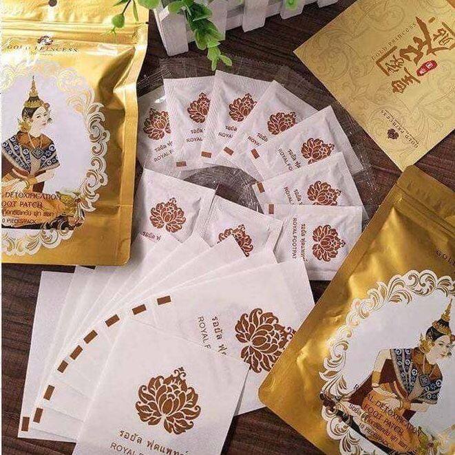 Gold Princess Foot Patch แผ่นแปะเท้า นางรำ (10 แผ่น/ซอง)