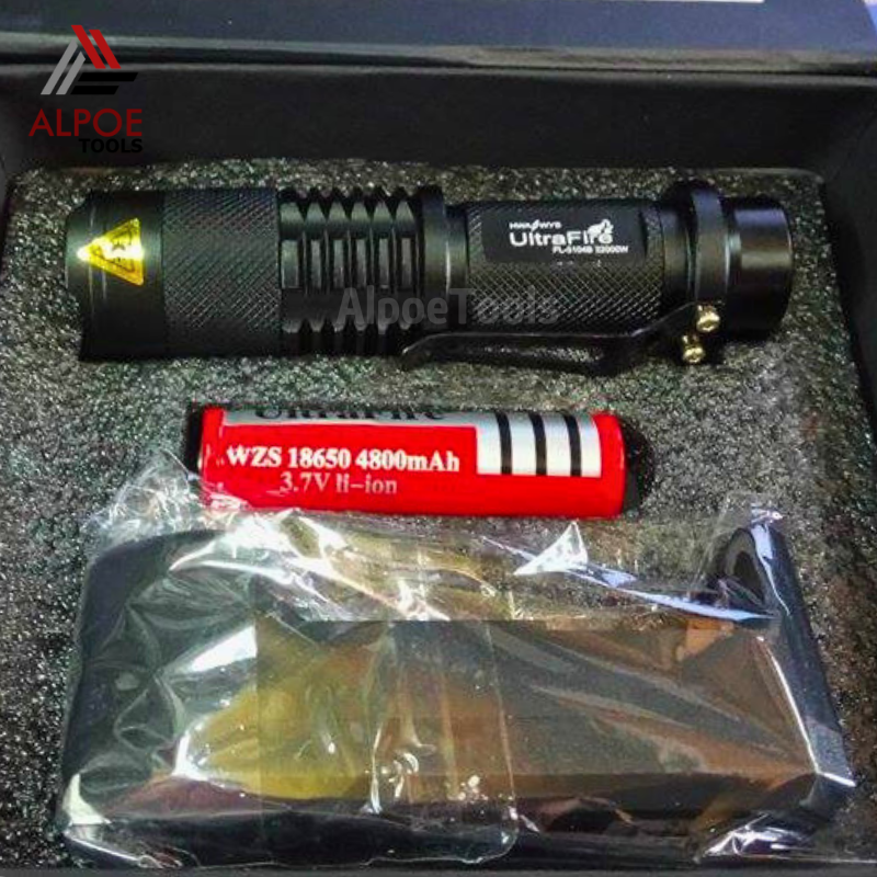 ไฟฉายแรงสูง หลอด T6 พร้อมอุปกรณ์ชาร์จ รุ่น JX-5104B