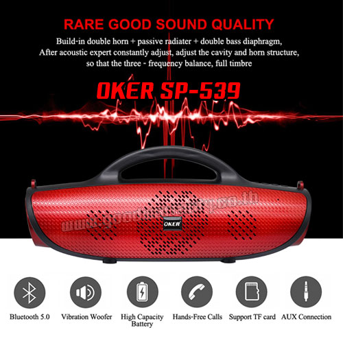 OKER SP-539 OKER BLUETOOTH SPEAKER USB/TF CARD SP-OK-BL-539RE/SV
