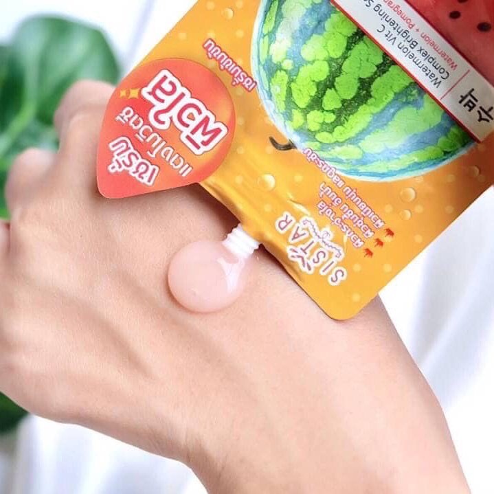 (1ซอง) Sistar เซรั่มแตงโมวิตซี 8กรัม Watermelon Vit C Serum ซิสต้าร์