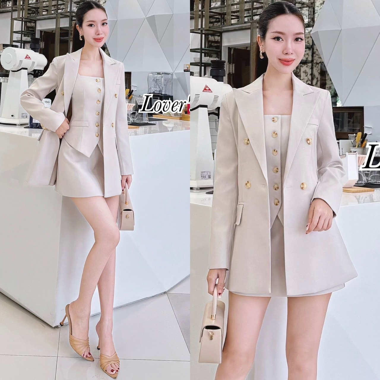 Brand : LV. Detail : Set 3ชิ้น เสื้อสูท+เสื้อกั๊ก+กระโปรง ลุคคเรียบหรูดูผู้ดี มีความเป็นCEOสาวท่านหนึ่ง ดีเทลเสื้อกั๊กทรงกระดุมหนา มาพร้อมเสื้อสูทยาว แม็ทกับกระโปรงเอวสูงซิบหลัง งานมีซับในอย่างดีทั้ง3ชิ้นนะคะ ใช้ผ้าสูทอัดกาว