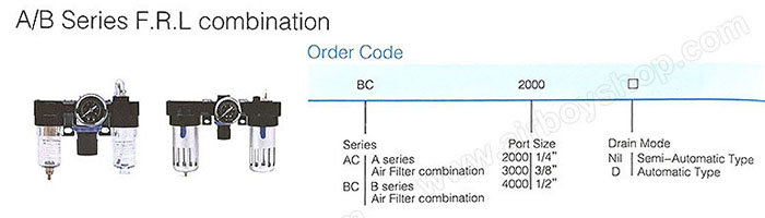 Order Code : AC2000, BC2000, BC3000, BC4000