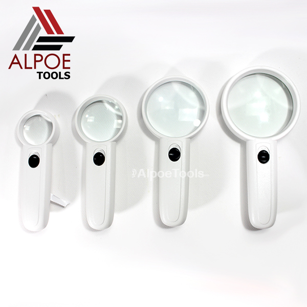 แว่นขยาย แบบด้ามจับ มีไฟ LED ใส่ถ่าน กำลังขยายเยอะ รุ่น MG6B