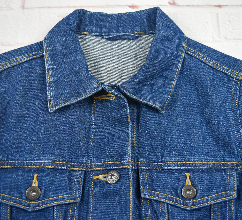 GU®แท้ อก 36 เสื้อแจ็คเก็ตยีนส์หญิง จียู สียีนส์ เสื้อแขนยาว เนื้อผ้าดี