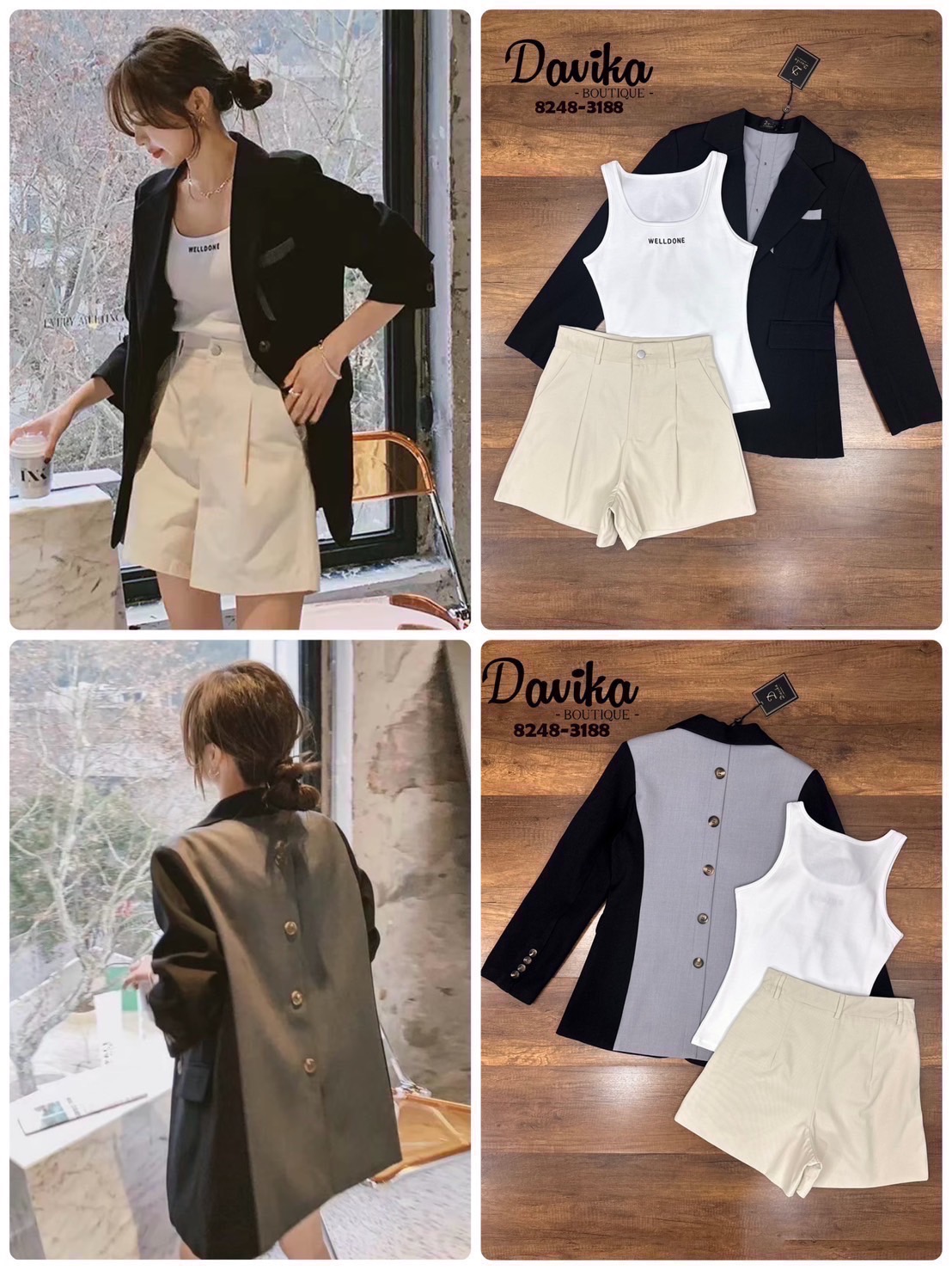 Label :: RAMI-PAPHA(รมิปภา) Detail ::สูท+เสื้อ+กางเกง Set3ชิ้น!!! สูททูโทนดีไซน์เก๋มากคะ กระเป๋าอกตัดแต่งสีเทา ไหล่มีฟองน้ำ ซับในงานสูทอย่างดีทั้งตัว กระเป๋าและ กระดุมหน้าใช้งานได้จริง ปลายแขนแต่งกระดุมเม็ดเล็ก