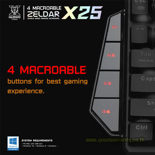 NUBWO X25 NUWBO ZELDAR KEYBOARD GAMING RGB LIGHTING X25 KB-KM-NW-X25BK