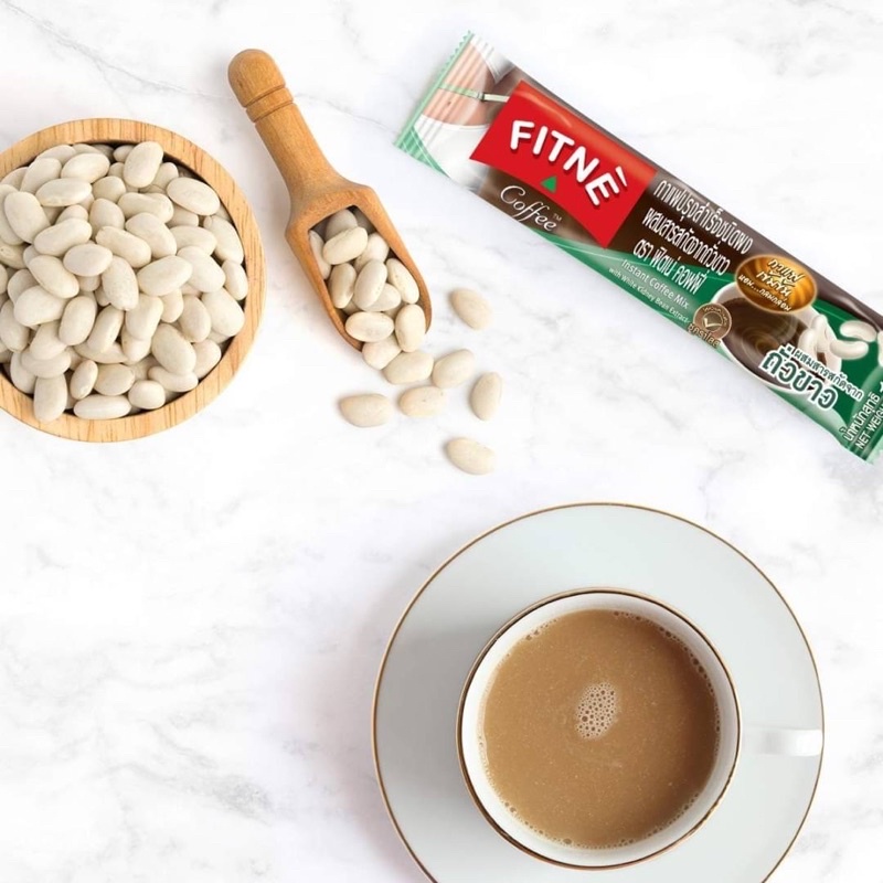 ฟิตเน่ กาแฟ ผสมสารสกัดจากถั่วขาว 20 ซอง FITNE COFFEE WHITE KIDNEY BEAN EXTRACT 20 SACHETS