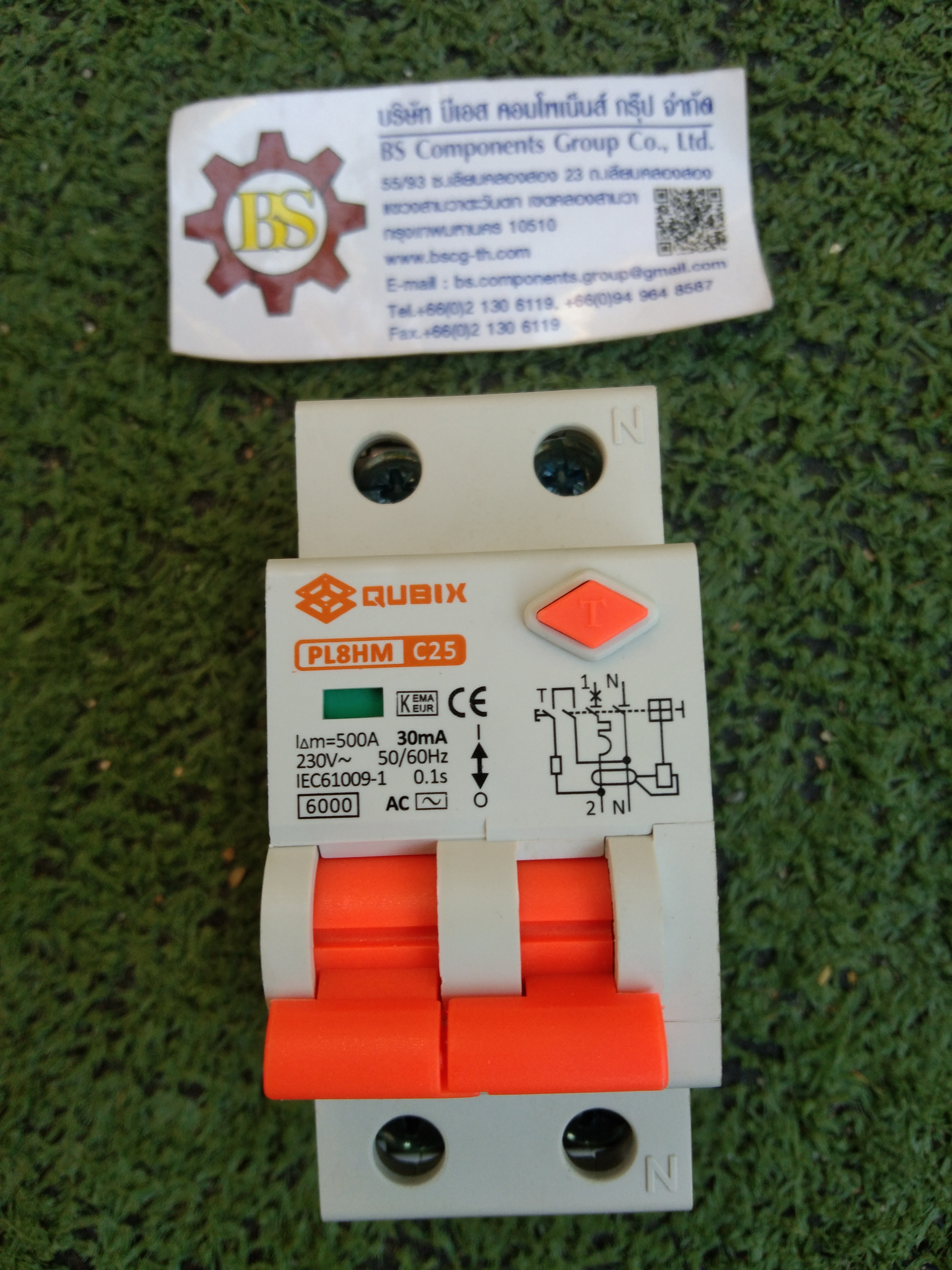 QUBIX : RCBO. PL8HM-1NC25-30 30mA 1P+N 25A 6kA