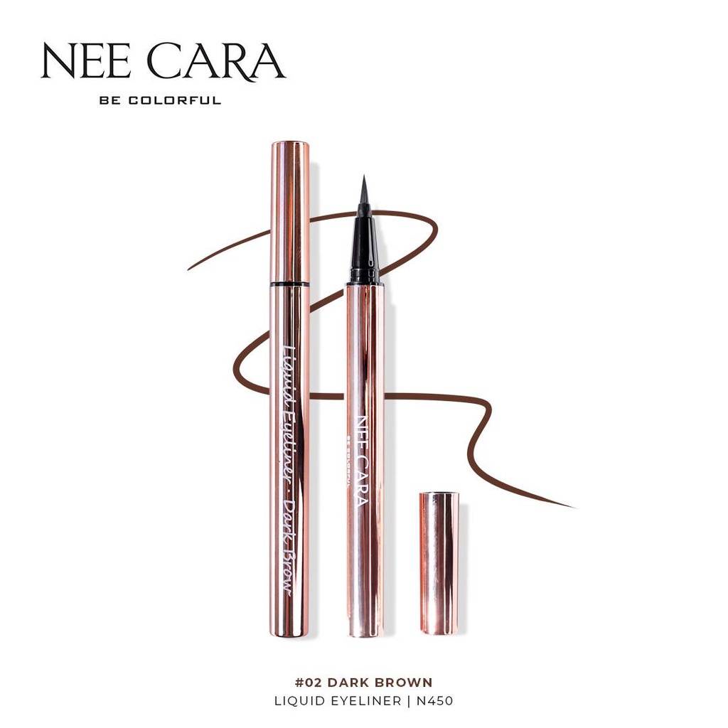 NEE CARA LIQUID EYELINER N450 นี คาร่า อายไลเนอร์ หัวพู่กัน กรีดง่าย ติดทน กันน้ำ